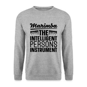 Marimba Les personnes intelligentes aime les percussions - Sweat-shirt Unisexe - gris chiné - Devant - Alina (178cm) & Michal (187cm)