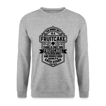 The Worst Gift Is A Thanksgiving Fruitcake Lover - Unisex Sweatshirt - salt & pepper - Front - Alina (178cm) & Michal (187cm)