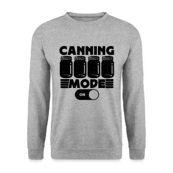 Canning Fashion sur Retro Homesteader Jam Maker Canner - Sweat-shirt Unisexe - gris chiné - Devant - Alina (178cm) & Michal (187cm)