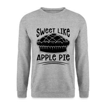 Sweet Like Apple Pie Pastries Apple Pie Lover - Unisex Sweatshirt - salt & pepper - Front - Alina (178cm) & Michal (187cm)