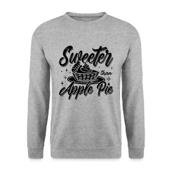 Sweeter Than Apple Pie Cooking Apple Pie Lover - Unisex Sweatshirt - salt & pepper - Front - Alina (178cm) & Michal (187cm)