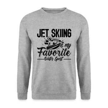 Jet Skiing My Favorite Water Sport Lover Jet Skis - Unisex Sweatshirt - salt & pepper - Front - Alina (178cm) & Michal (187cm)
