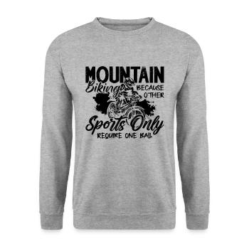 VTT parce que d’autres motards vététistes - Sweat-shirt Unisexe - gris chiné - Devant - Alina (178cm) & Michal (187cm)