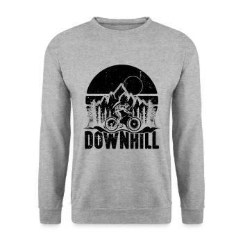 Descente Cycliste Vélo de course VTT - Sweat-shirt Unisexe - gris chiné - Devant - Alina (178cm) & Michal (187cm)