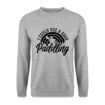 J’aurais besoin d’un bon amateur de kayak Canoë Kayak - Sweat-shirt Unisexe - gris chiné - Devant - Alina (178cm) & Michal (187cm)