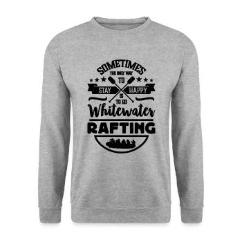 Sometimes The Only Way To Kayaking Rafting Lover - Unisex Sweatshirt - salt & pepper - Front - Alina (178cm) & Michal (187cm)