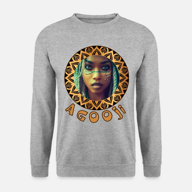 Agooji - Unisex Pullover - Weißgrau meliert