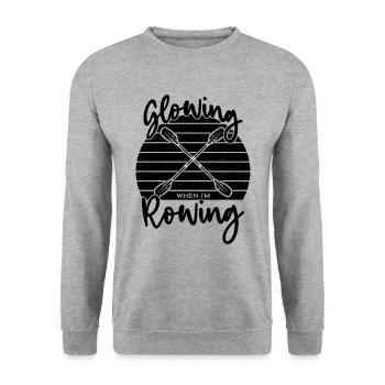 Brillant quand je rame rameur de sports nautiques rétro rameur - Sweat-shirt Unisexe - gris chiné - Devant - Alina (178cm) & Michal (187cm)
