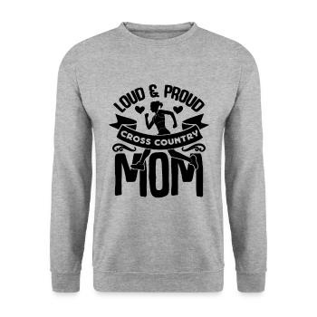 Loud And Proud Marathon Runner Country Runner - Unisex Pullover - Weißgrau meliert - Vorne - Alina (178cm) & Michal (187cm)