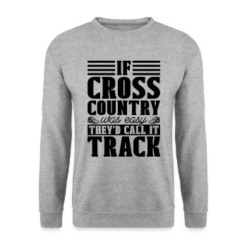 Si le cross-country était un coureur de marathon - Sweat-shirt Unisexe - gris chiné - Devant - Alina (178cm) & Michal (187cm)