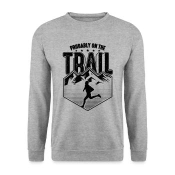 Probably On The Trail Athletes Hiking Trail Runner - Unisex Sweatshirt - salt & pepper - Front - Alina (178cm) & Michal (187cm)