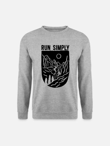Run Simply Marathoner Ultra Running Trail Runner - Sweat-shirt Unisexe - gris chiné