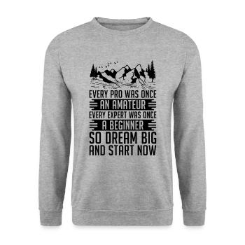 Chaque pro était autrefois des athlètes qui s’entraînaient Trail Runner - Sweat-shirt Unisexe - gris chiné - Devant - Alina (178cm) & Michal (187cm)