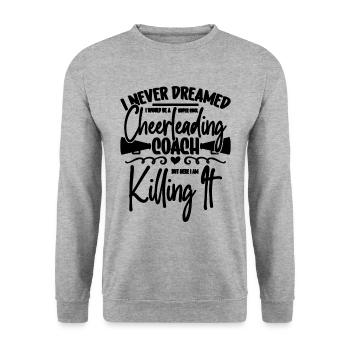 I Never Dreamed I Would Be A Dancer Cheerleader - Unisex Pullover - Weißgrau meliert - Vorne - Alina (178cm) & Michal (187cm)