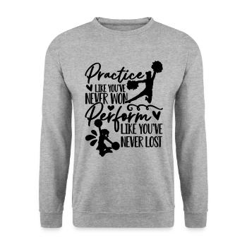 Entraînez-vous comme vous n’avez jamais encouragé les pom-pom girls de l’équipe - Sweat-shirt Unisexe - gris chiné - Devant - Alina (178cm) & Michal (187cm)