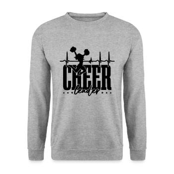 Cheerleader Loves Cheer Squad Dancer Cheerleader - Unisex Pullover - Weißgrau meliert - Vorne - Alina (178cm) & Michal (187cm)