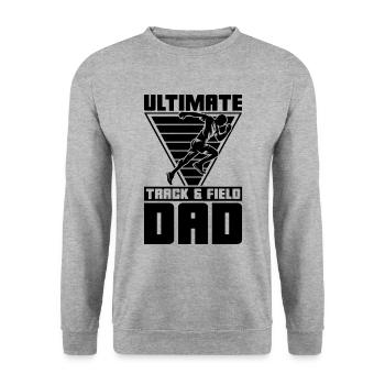 Ultimate Track & Field Dad Triathlon Sprinter - Unisex Sweatshirt - salt & pepper - Front - Alina (178cm) & Michal (187cm)