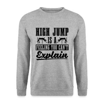 High Jump Is A Feeling You Jumping High Jumper - Unisex Sweatshirt - salt & pepper - Front - Alina (178cm) & Michal (187cm)