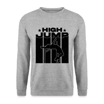 Saut en hauteur Retro aime courir le lancer du poids - Sweat-shirt Unisexe - gris chiné - Devant - Alina (178cm) & Michal (187cm)