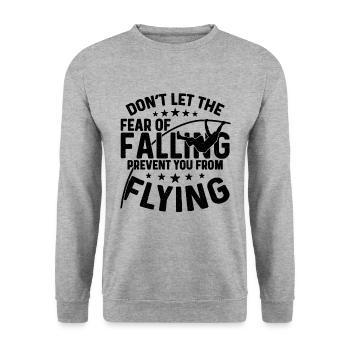 Don't Let The Fear Of Loves High Jump Pole Vaulter - Unisex Sweatshirt - salt & pepper - Front - Alina (178cm) & Michal (187cm)