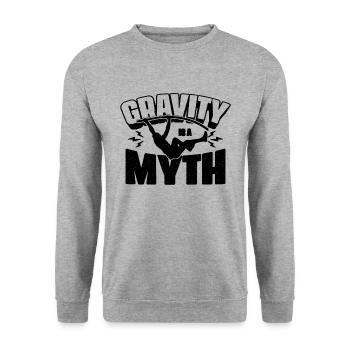 Gravity Is A Myth Track And Field Pole Vaulter - Unisex Sweatshirt - salt & pepper - Front - Alina (178cm) & Michal (187cm)