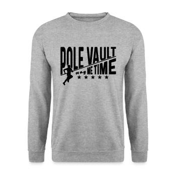 Le saut à la perche est mon saut à la perche en saut en hauteur - Sweat-shirt Unisexe - gris chiné - Devant - Alina (178cm) & Michal (187cm)