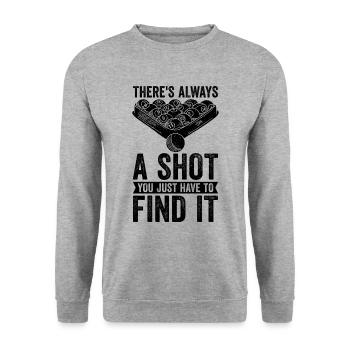 Il y a toujours un coup que vous venez de jouer au billard de snooker - Sweat-shirt Unisexe - gris chiné - Devant - Alina (178cm) & Michal (187cm)