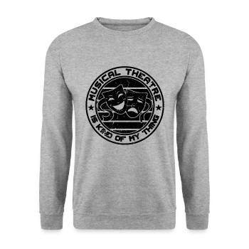Musical Theatre Is Kind Of My Retro Theatre Actor - Unisex Pullover - Weißgrau meliert - Vorne - Alina (178cm) & Michal (187cm)