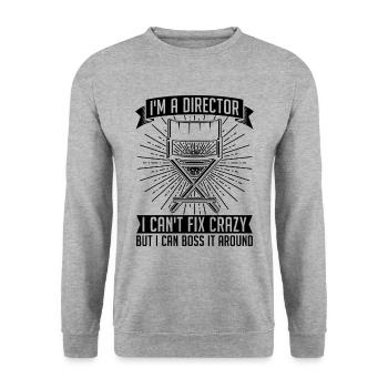 Je suis un réalisateur que je ne peux pas réparer Réalisateurs de films de cinéma - Sweat-shirt Unisexe - gris chiné - Devant - Alina (178cm) & Michal (187cm)