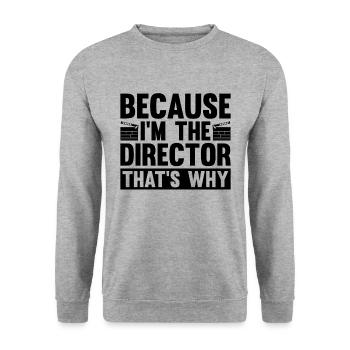 Parce que je suis le réalisateur Réalisateurs de films de cinéma - Sweat-shirt Unisexe - gris chiné - Devant - Alina (178cm) & Michal (187cm)