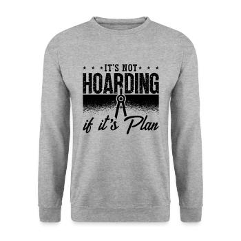 It's Not Hoarding If It's Architectural Architects - Unisex Pullover - Weißgrau meliert - Vorne - Alina (178cm) & Michal (187cm)