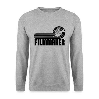 Filmmaker Retro Cinematography Director Filmmaker - Unisex Sweatshirt - salt & pepper - Front - Alina (178cm) & Michal (187cm)