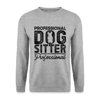 Professional Dog Sitter Zookeeper Animal Trainers - Unisex Pullover - Weißgrau meliert - Vorne - Alina (178cm) & Michal (187cm)