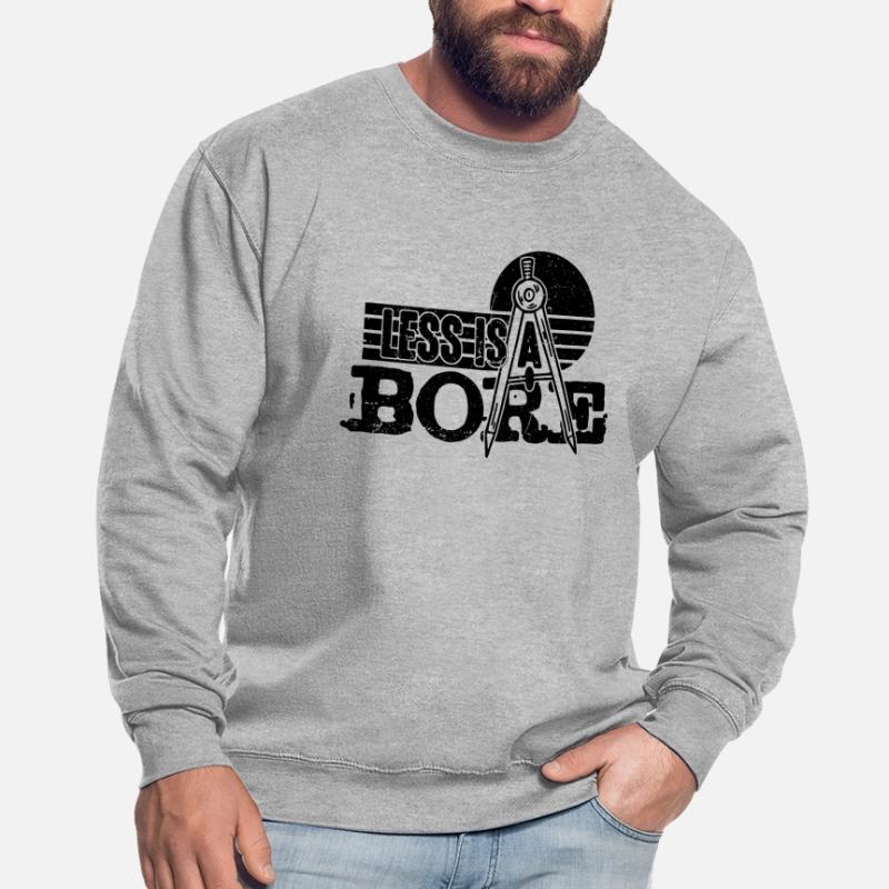 Less Is A Bore Retro Construct Builder Architects Sweat-shirt Unisexe