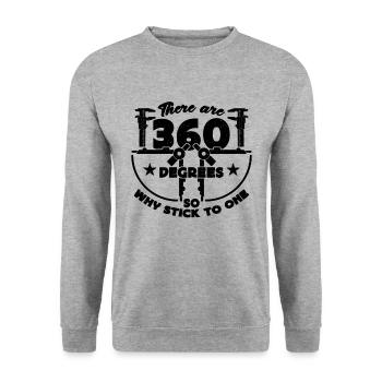 There Are 360 Degrees Engineer Builder Architects - Unisex Pullover - Weißgrau meliert - Vorne - Alina (178cm) & Michal (187cm)