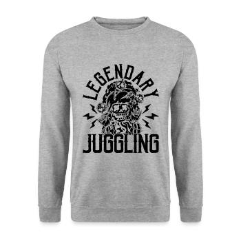 Legendary Juggling Circus Staff Circus Clowns - Unisex Sweatshirt - salt & pepper - Front - Alina (178cm) & Michal (187cm)