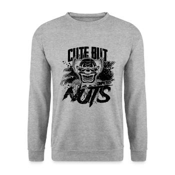 Clowns de cirque mignons mais complètement clownesques - Sweat-shirt Unisexe - gris chiné - Devant - Alina (178cm) & Michal (187cm)
