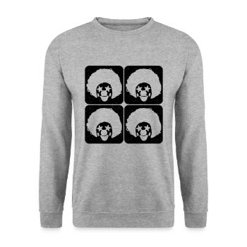 Clowns Retro Carnival Lover Juggling Circus Clowns - Unisex Pullover - Weißgrau meliert - Vorne - Alina (178cm) & Michal (187cm)
