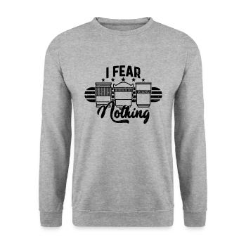 Je ne crains rien Vidéaste rétro Cadreurs - Sweat-shirt Unisexe - gris chiné - Devant - Alina (178cm) & Michal (187cm)
