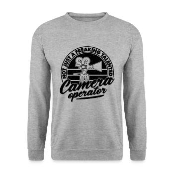 Not Just A Freaking Movie Maker Camera Operators - Unisex Sweatshirt - salt & pepper - Front - Alina (178cm) & Michal (187cm)
