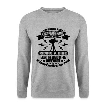Être caméraman caméraman cadreurs - Sweat-shirt Unisexe - gris chiné - Devant - Alina (178cm) & Michal (187cm)
