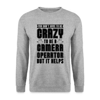 You Don't Have To Be Movie Maker Camera Operators - Unisex Sweatshirt - salt & pepper - Front - Alina (178cm) & Michal (187cm)
