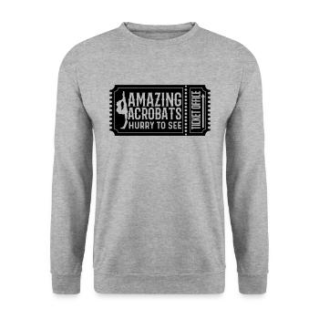 Amazing Acrobats Hurry To Acrobatics Contortionist - Unisex Sweatshirt - salt & pepper - Front - Alina (178cm) & Michal (187cm)