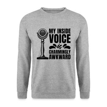 My Inside Voice Is Voiceover Acting Voice Actors - Unisex Pullover - Weißgrau meliert - Vorne - Alina (178cm) & Michal (187cm)