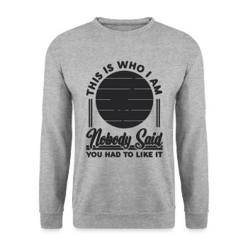 This Is Who I Am Contortion Gymnast Contortionist - Unisex Sweatshirt - salt & pepper - Front - Alina (178cm) & Michal (187cm)