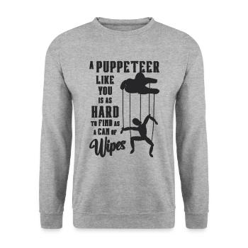 Un marionnettiste comme vous est un marionnettiste aussi dur que des marionnettes - Sweat-shirt Unisexe - gris chiné - Devant - Alina (178cm) & Michal (187cm)