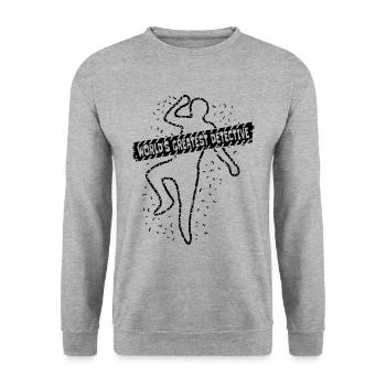 Le plus grand détective du monde Détective Sheriff Cop Détectives - Sweat-shirt Unisexe - gris chiné - Devant - Alina (178cm) & Michal (187cm)