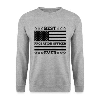 Meilleur agent de probation de tous les temps Agent de libération conditionnelle du shérif - Sweat-shirt Unisexe - gris chiné - Devant - Alina (178cm) & Michal (187cm)