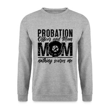 Agent de probation et gardien de prison correctionnel pour maman - Sweat-shirt Unisexe - gris chiné - Devant - Alina (178cm) & Michal (187cm)