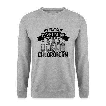 My Favorite Essential Oil Funeral Home Embalmers - Unisex Sweatshirt - salt & pepper - Front - Alina (178cm) & Michal (187cm)